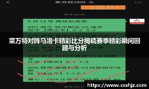菜万特对阵马洛卡精彩比分揭晓赛季精彩瞬间回顾与分析